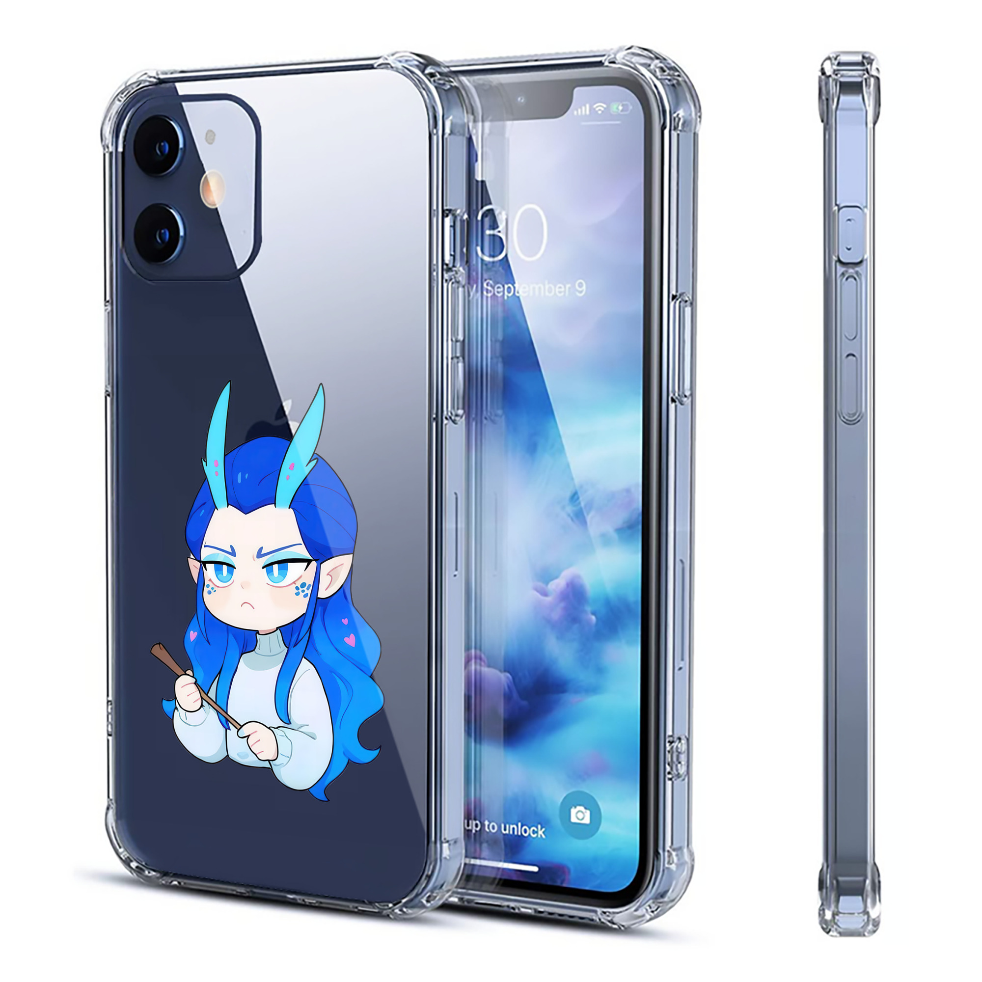 （画像用） Ne Zha 2 ナタ 魔童の大暴れ 【iPhone 12シリーズ対応】透明スマホケース（クリアソフトケース）